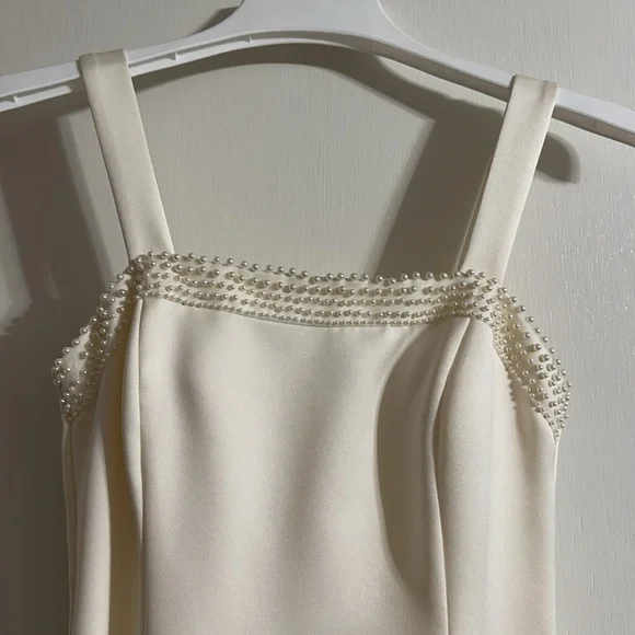 Cachet Cream Jacket and dress with Pearl Embellishments - Picture 3 of 5